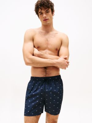 multi print mid length swim trunks for men tommy hilfiger