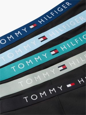 grey 5-pack th original logo waistband trunks for men tommy hilfiger