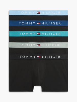 grey 5-pack th original logo waistband trunks for men tommy hilfiger