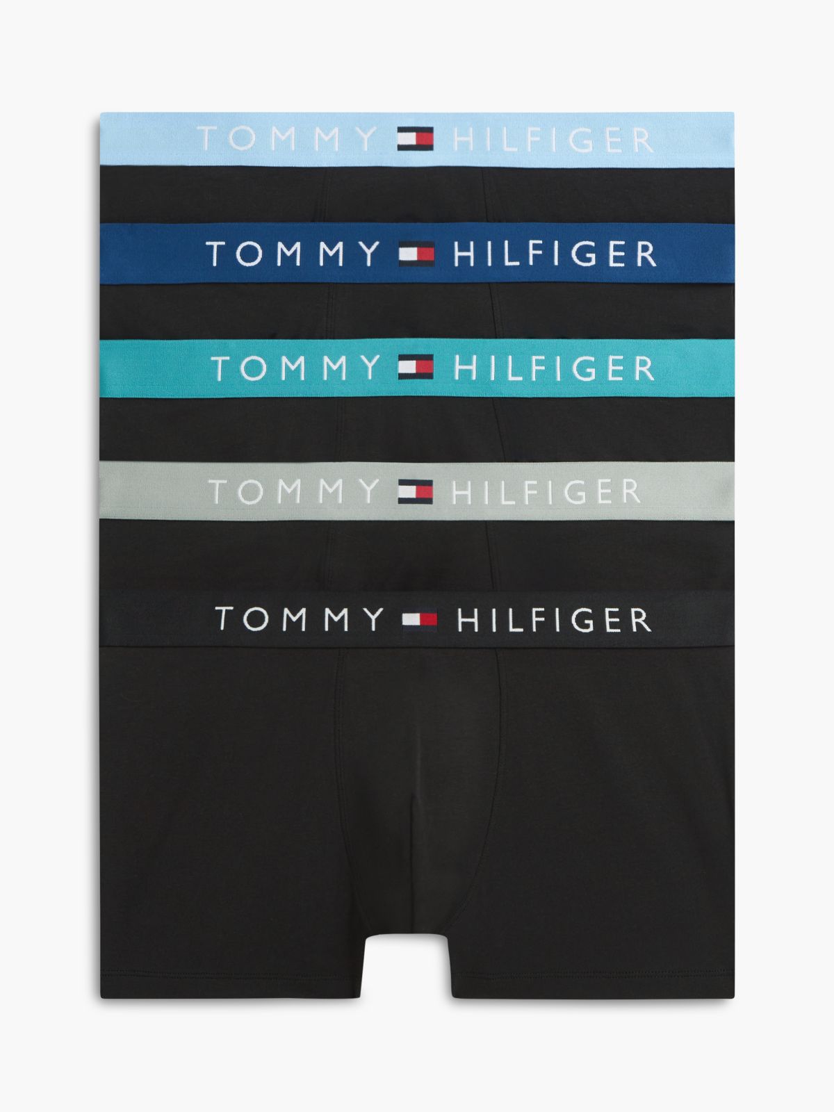 5-Pack TH Original Logo Waistband Trunks — Grey