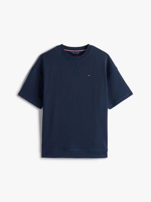 blue relaxed lounge t-shirt for men tommy hilfiger