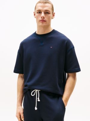 blue relaxed lounge t-shirt for men tommy hilfiger