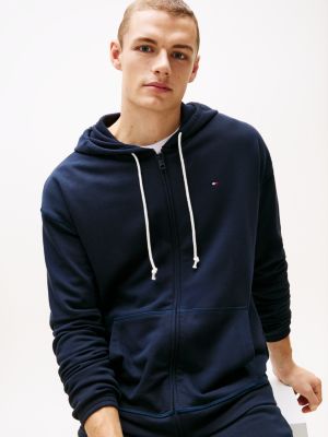 blue relaxed lounge hoody for men tommy hilfiger