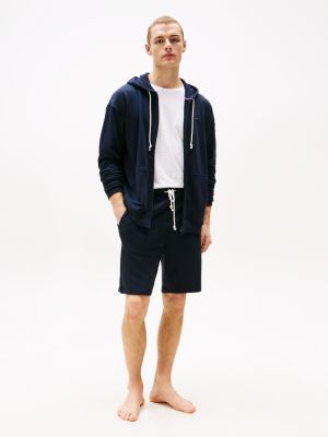 blue relaxed lounge hoody for men tommy hilfiger