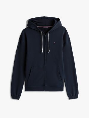 blue relaxed lounge hoody for men tommy hilfiger