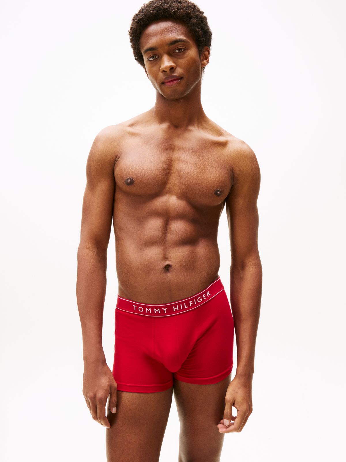 3-Pack Essential Repeat Logo Waistband Trunks — Multi