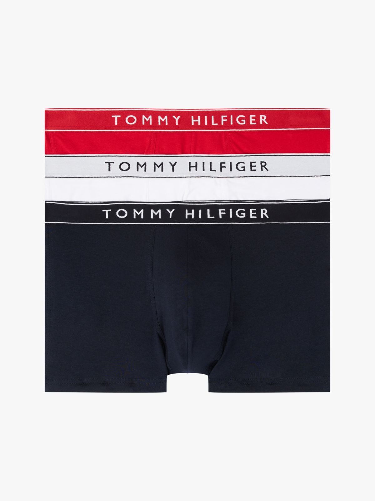 3-Pack Essential Repeat Logo Waistband Trunks — Multi