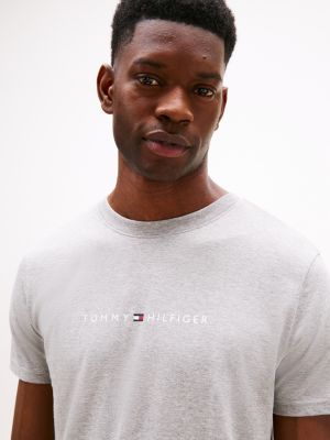 t-shirt lounge original grigio da uomini tommy hilfiger
