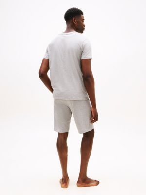 t-shirt lounge original grigio da uomini tommy hilfiger