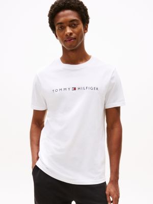 white original lounge-t-shirt für herren - tommy hilfiger