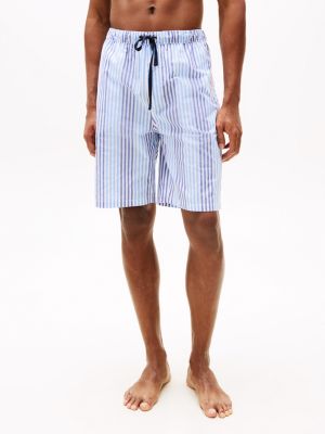 multi original gewebte pyjama-shorts mit print für herren - tommy hilfiger