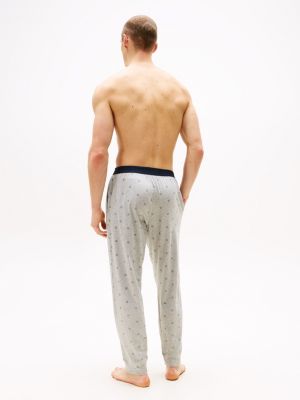 grey th original jersey cuffed pyjama bottoms for men tommy hilfiger