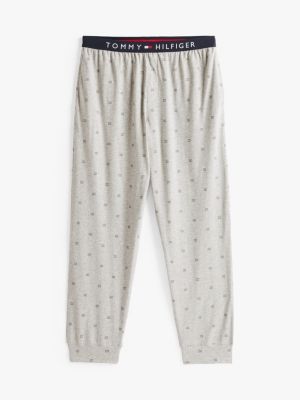 grey th original jersey cuffed pyjama bottoms for men tommy hilfiger