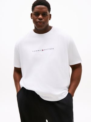 white t-shirt plus th original dla mężczyźni - tommy hilfiger