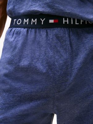 pantalón corto de pijama original de punto multicolor de hombres tommy hilfiger