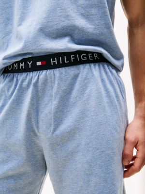 short de pyjama original en jersey bleu pour hommes tommy hilfiger