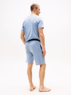 blue th original jersey pyjama shorts for men tommy hilfiger