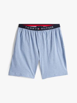 short de pyjama original en jersey bleu pour hommes tommy hilfiger