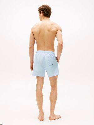 short de bain mi-long à monogramme th bleu pour hommes tommy hilfiger