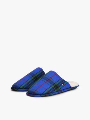 blauw original cadeaubox met pyjama en pantoffels voor heren - tommy hilfiger