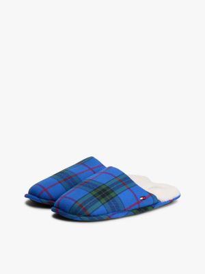 blue th original flannel pyjamas and slippers gift box for men tommy hilfiger
