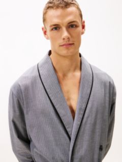 TH Original Micro Herringbone Bathrobe — Grey 2