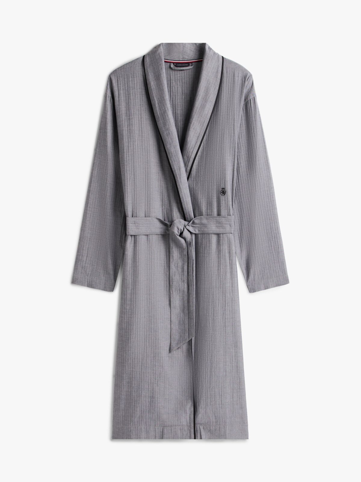 TH Original Micro Herringbone Bathrobe — Grey