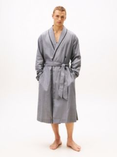 TH Original Micro Herringbone Bathrobe — Grey 1