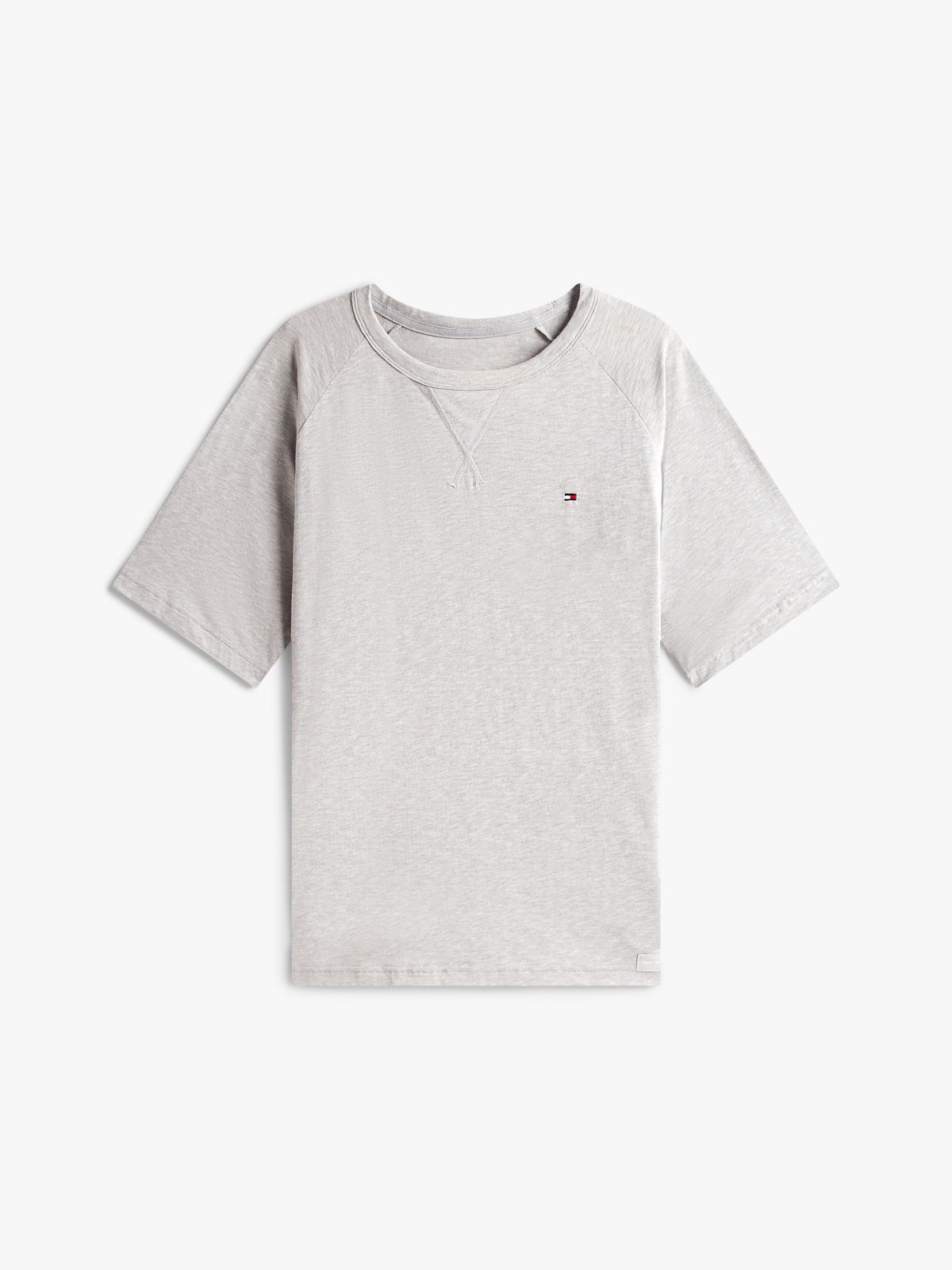 Textured Raglan Sleeve Lounge T-Shirt — Grey