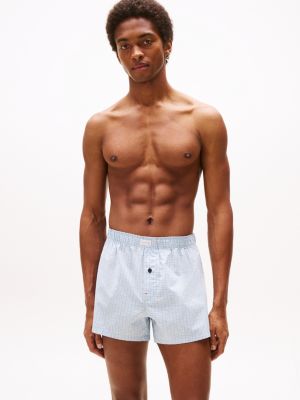 grau 3er-pack heritage web-boxershorts mit print für herren - tommy hilfiger