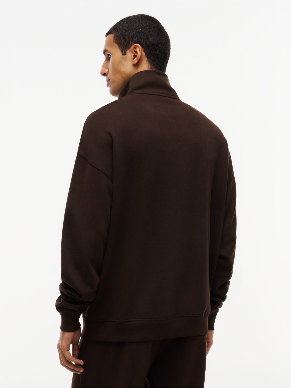 TH Original Terry Quarter-Zip Lounge Jumper — Brown