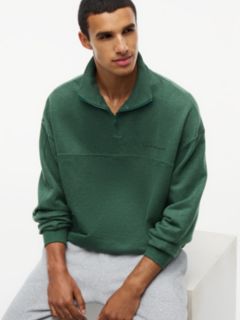 TH Original Terry Quarter-Zip Lounge Jumper — Green 3