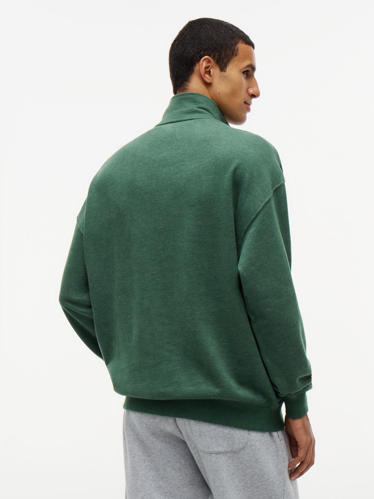 TH Original Terry Quarter-Zip Lounge Jumper — Green
