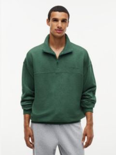 TH Original Terry Quarter-Zip Lounge Jumper — Green 1