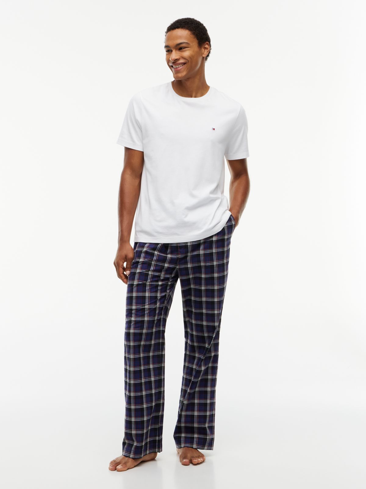TH Original Poplin Relaxed Pyjama Bottoms — Red