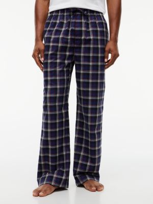 bas de pyjama décontracté original en popeline red pour hommes tommy hilfiger