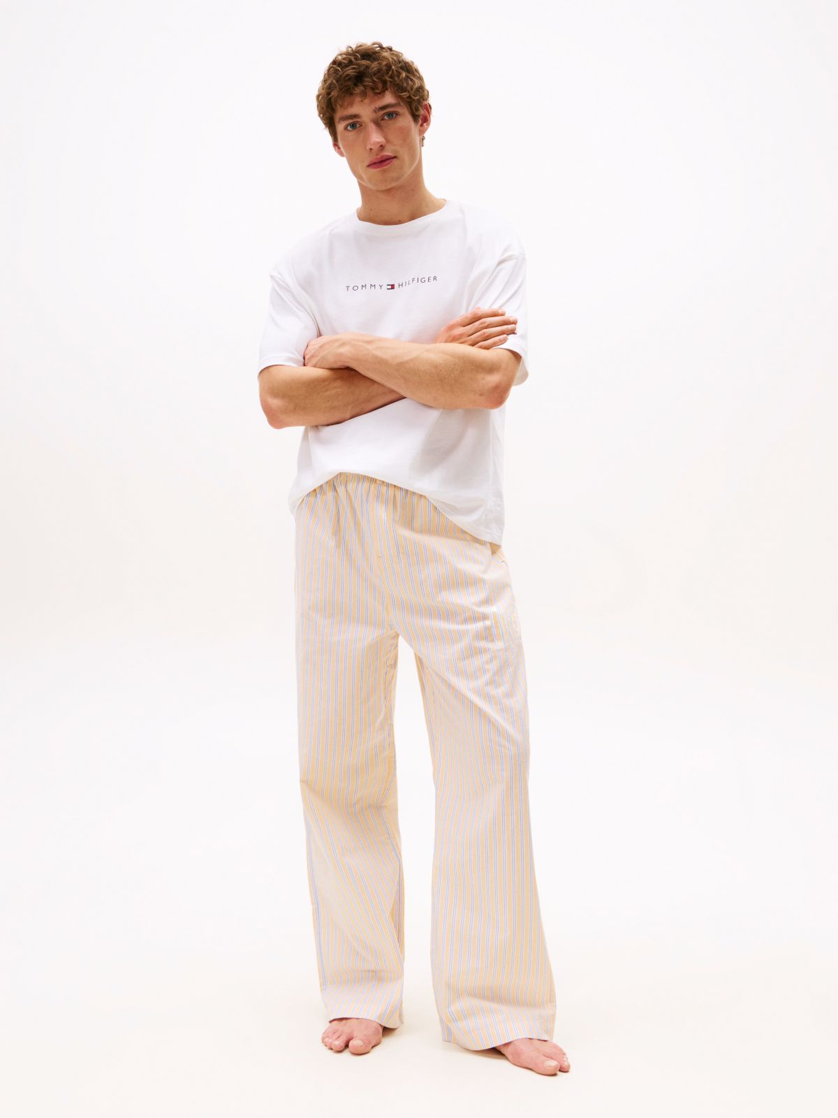 TH Original Poplin Relaxed Pyjama Bottoms — Beige