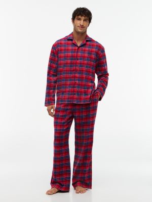 set regalo th original pigiama in flanella relaxed fit red da uomini tommy hilfiger