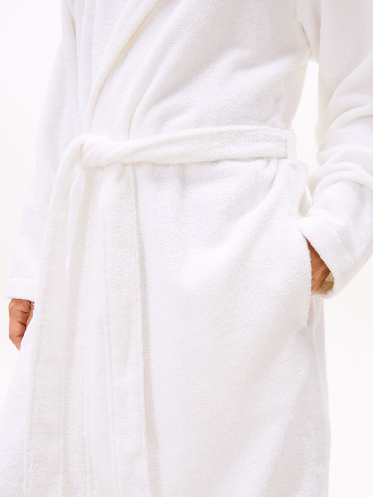 TH Original Towelling Hooded Robe — White