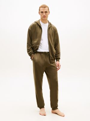 khaki th original cuffed leg joggers for men tommy hilfiger