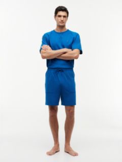 Essential Textured Jersey Pyjama Shorts — Blue 2