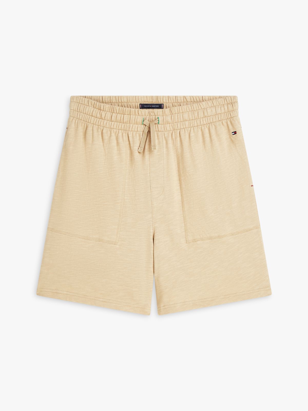 Essential Textured Jersey Pyjama Shorts — Khaki