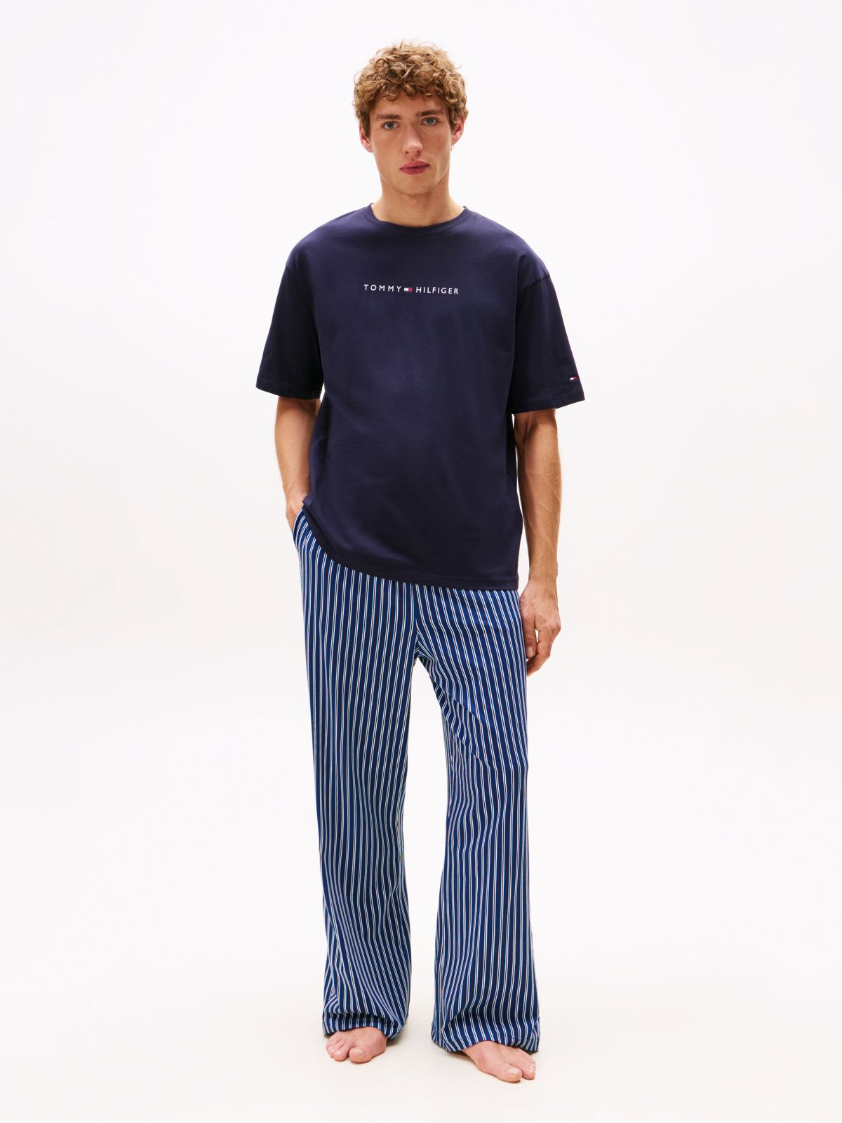 TH Original Logo Relaxed Lounge T-Shirt — Blue