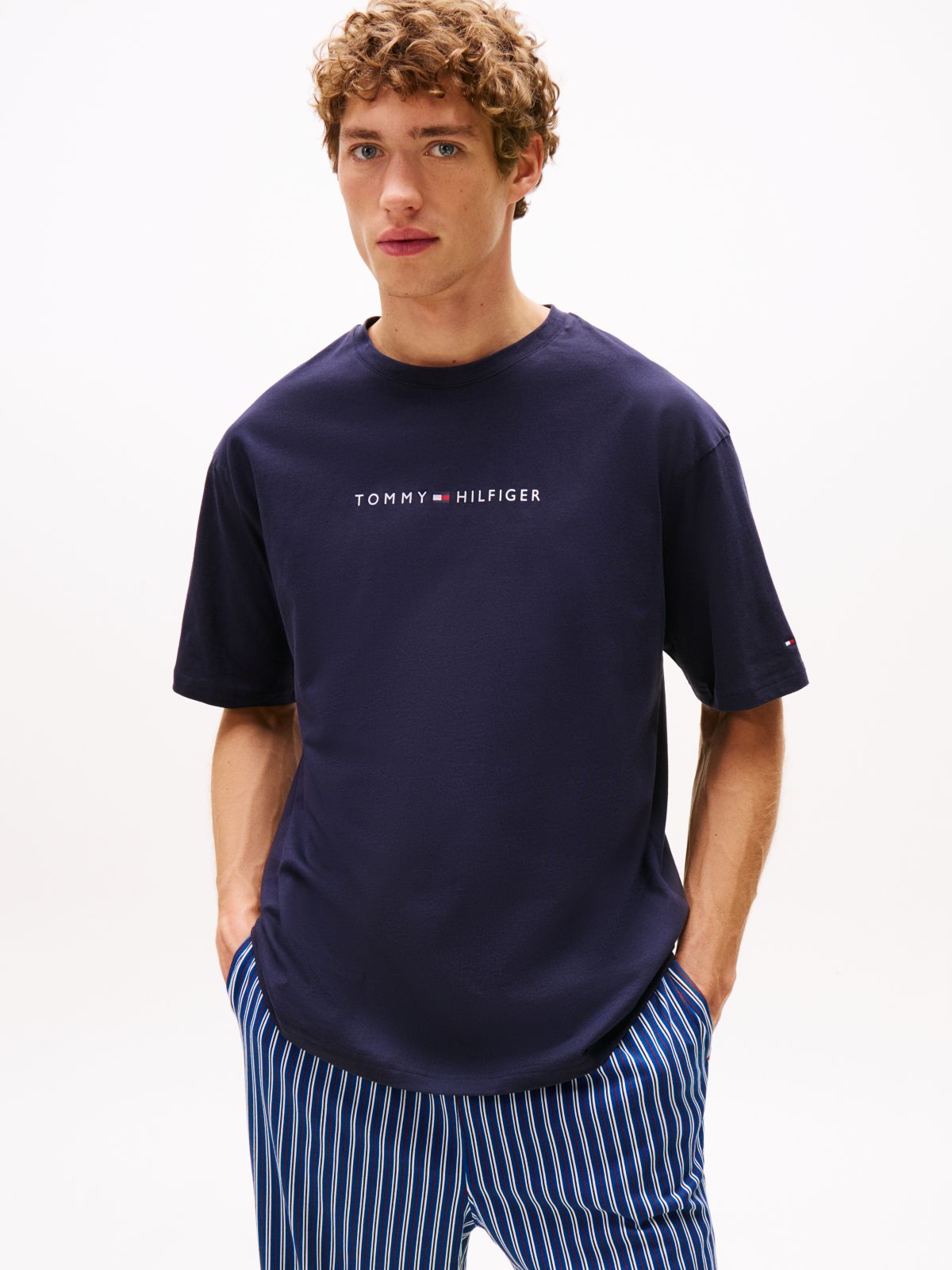 TH Original Logo Relaxed Lounge T-Shirt — Blue