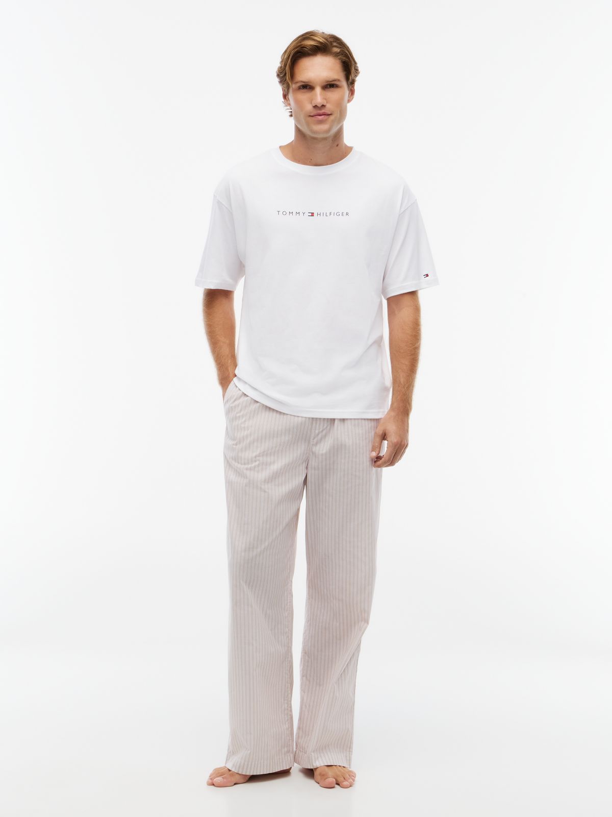 TH Original Logo Relaxed Lounge T-Shirt — White
