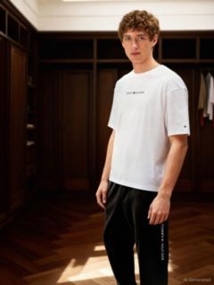 TH Original Logo Relaxed Lounge T-Shirt — White 5