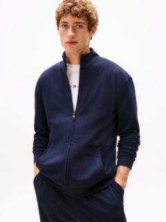 TH Original Logo Zip-Thru Lounge Sweatshirt — Blue 1