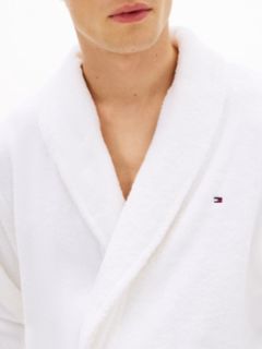 TH Original Shawl Collar Towelling Robe — White 2