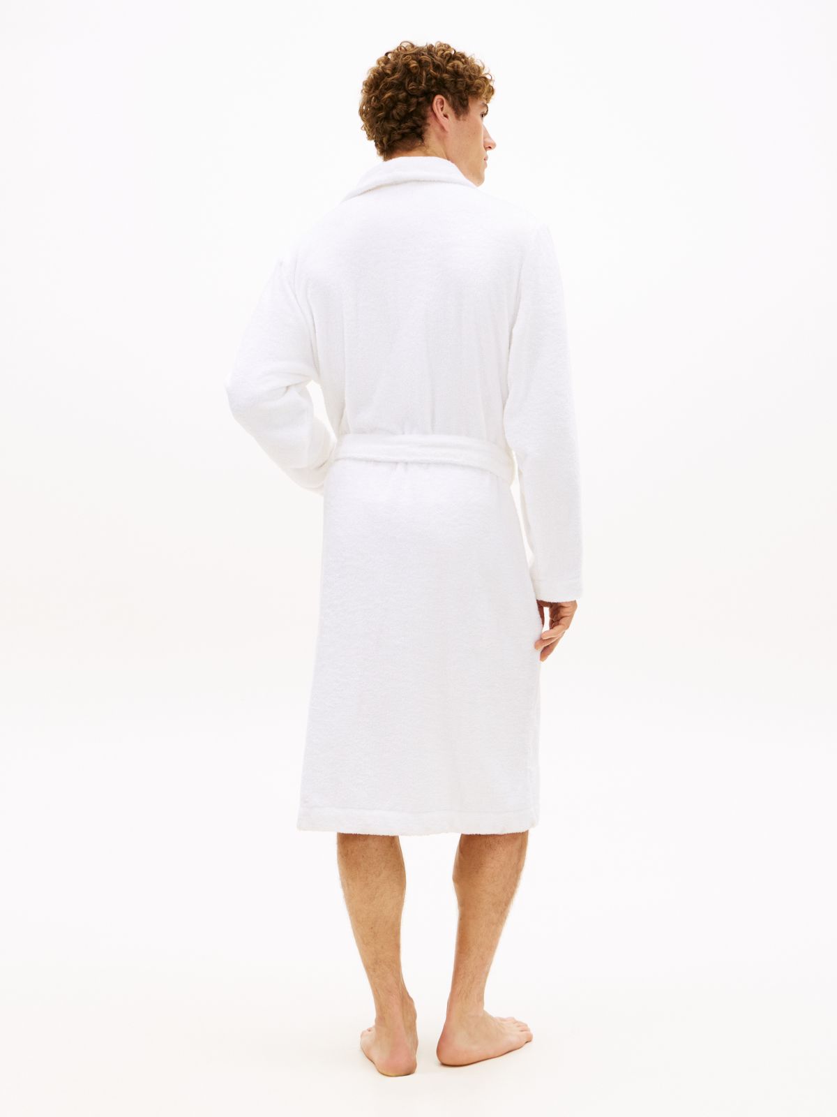 TH Original Shawl Collar Towelling Robe — White