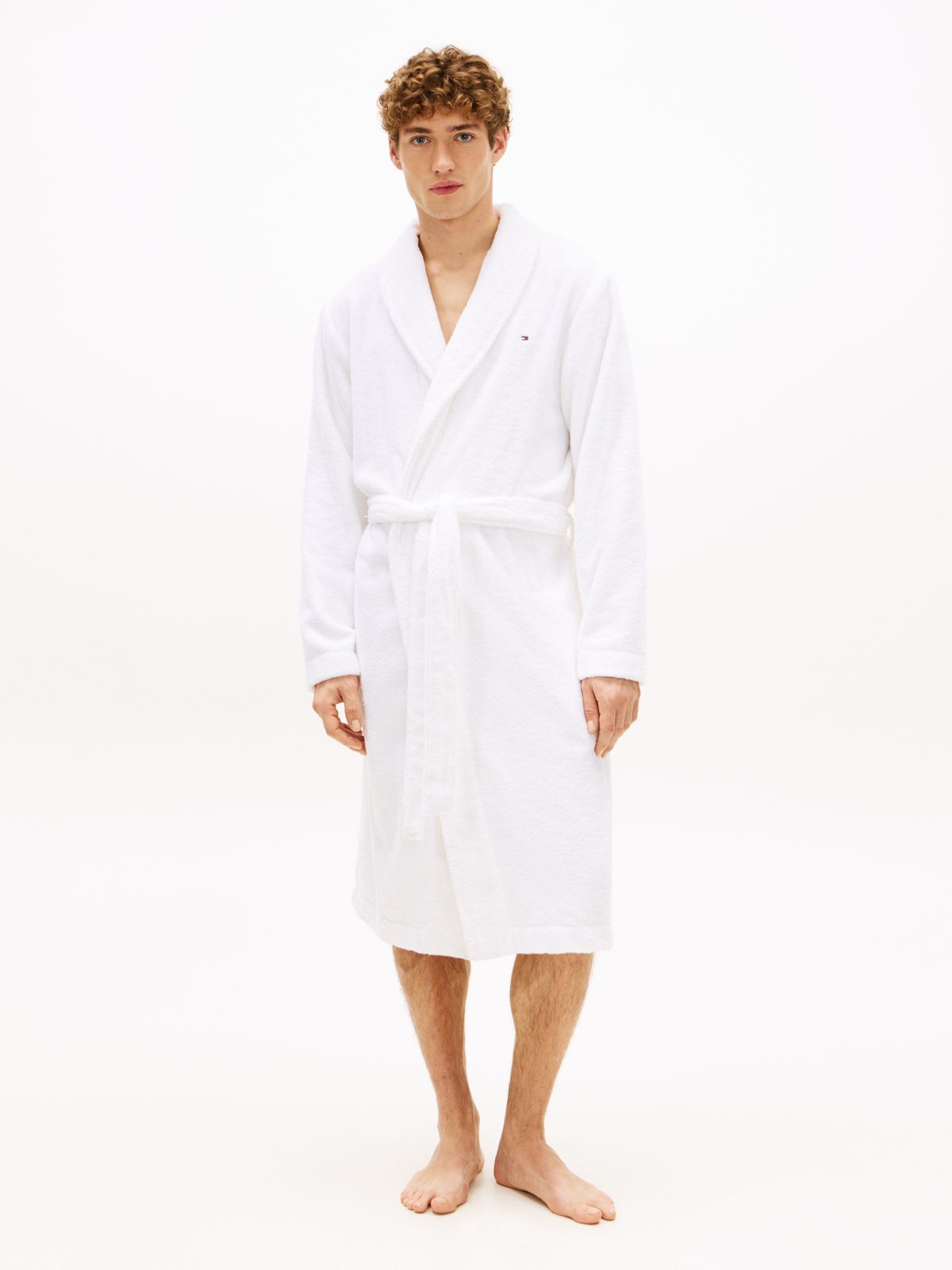 TH Original Shawl Collar Towelling Robe — White
